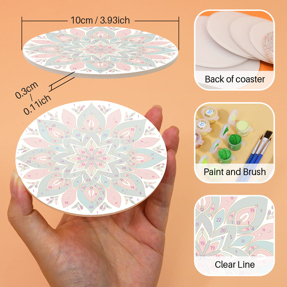MNZ Tassenuntersetzer Mandala-Magie (6er Set)