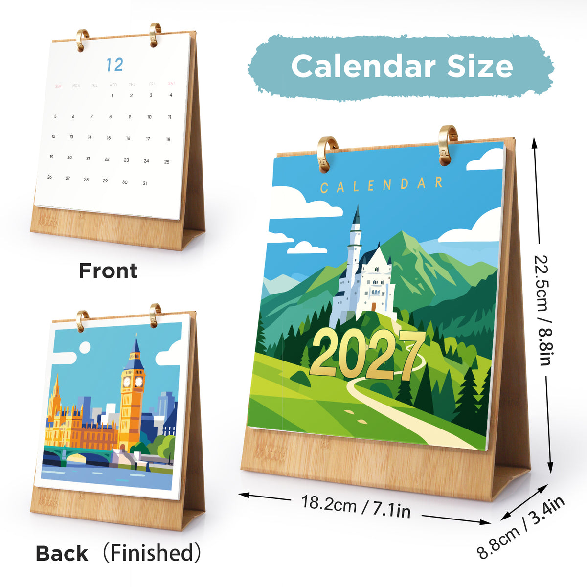 Calendrier peinture par numéros 2027 I Destinations de voyage