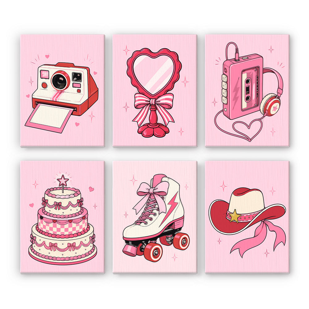 MINI MALEN NACH ZAHLEN I Girly Dreams (6er Set)