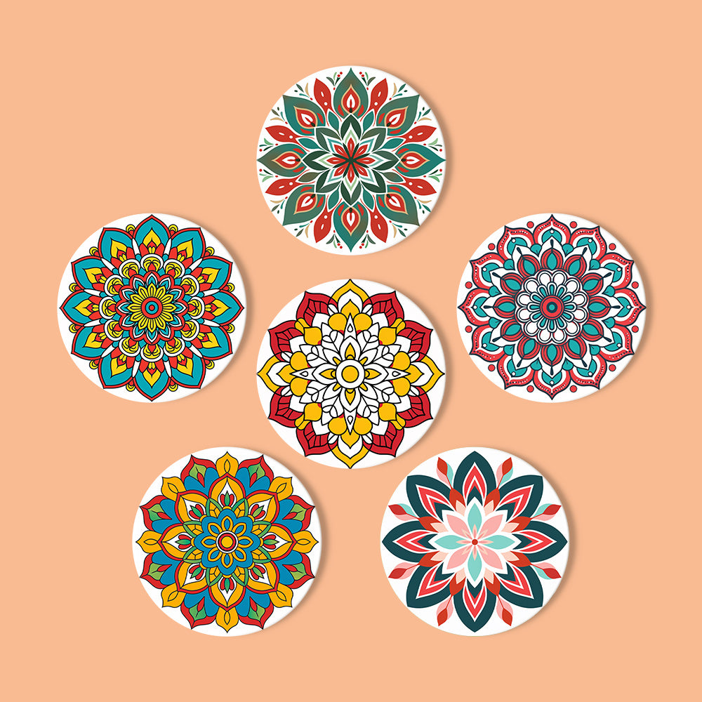 MNZ Tassenuntersetzer Mandala-Magie (6er Set)
