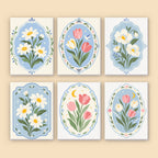 MINI MALEN NACH ZAHLEN I Frühlingsblüten (6er Set)