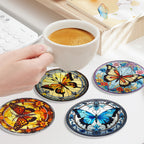 MNZ Dessous de verre Charme de papillon (lot de 4)