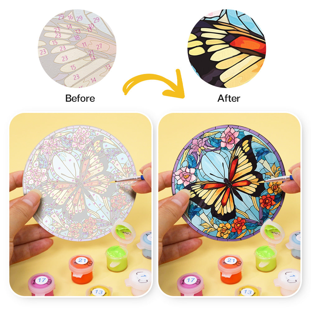 MNZ Dessous de verre Charme de papillon (lot de 4)