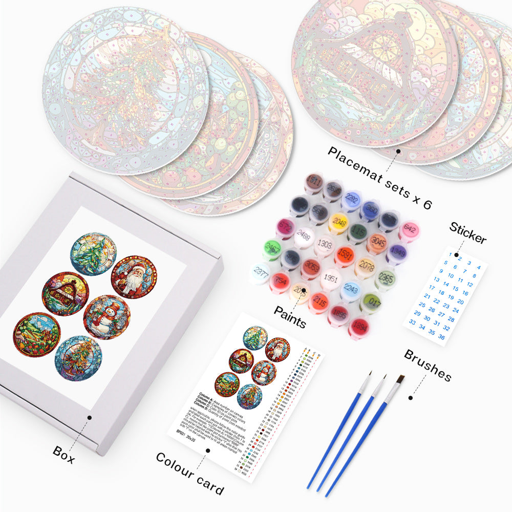 MNZ Telleruntersetzer Weihnachtszauber (6er Set)