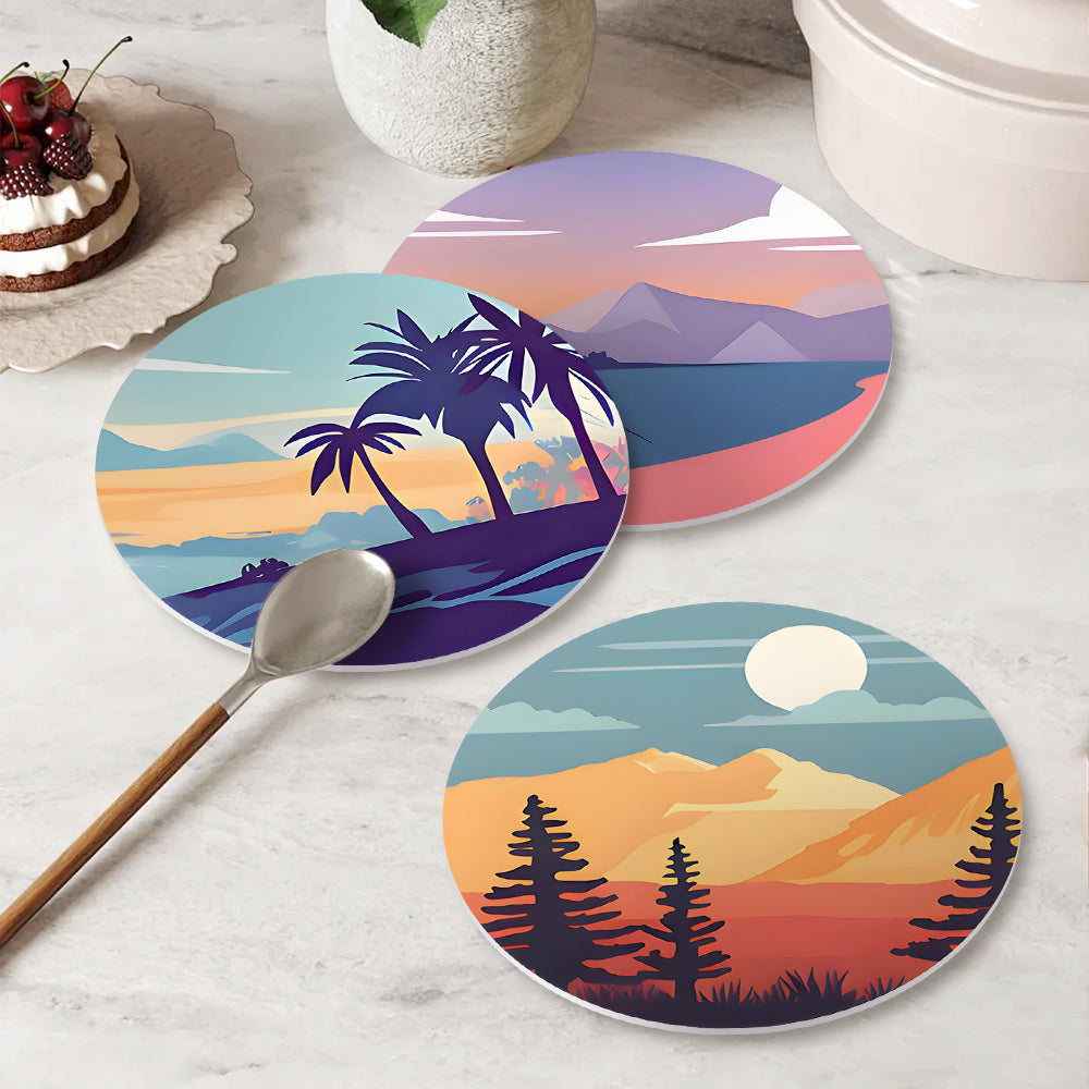 MNZ Dessous de verre Paysages de rêve (lot de 6)