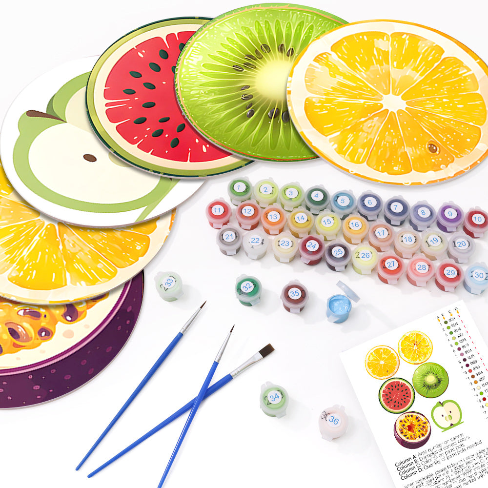 MNZ Dessous de verre fruits d'été (lot de 6)