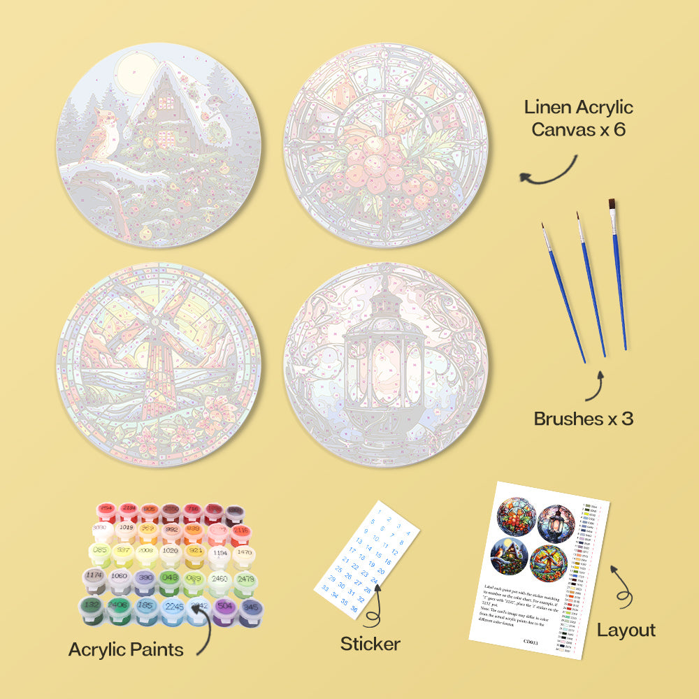 MNZ Dessous de verre féeriques (lot de 4)