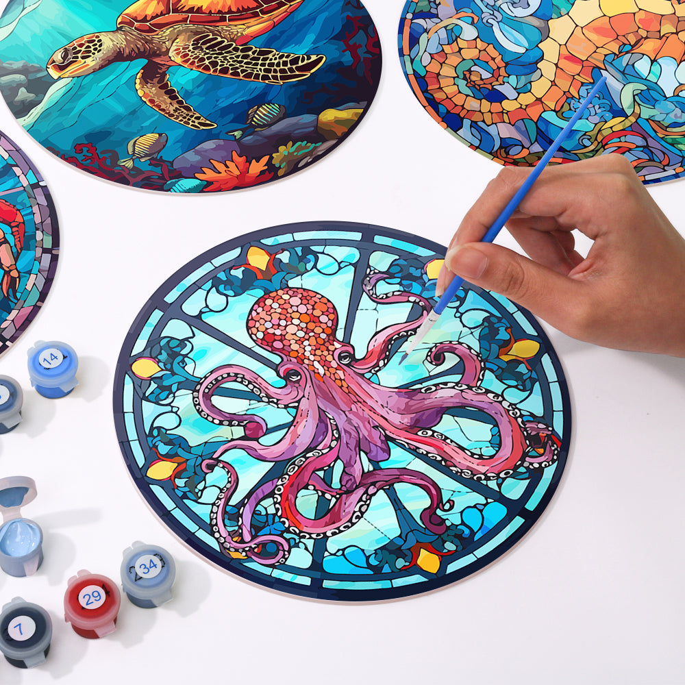 MNZ Telleruntersetzer Ozean-Mosaik (4er Set)