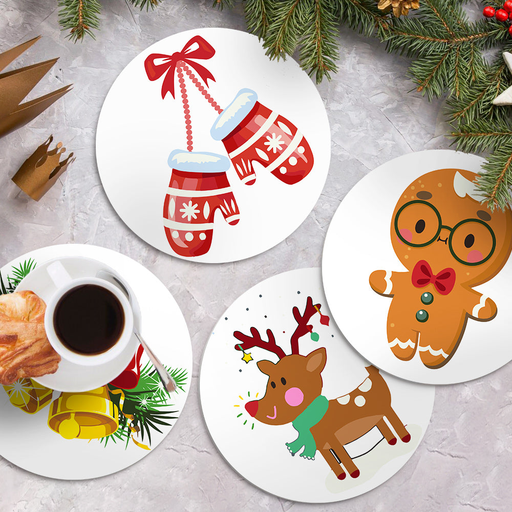 MNZ Telleruntersetzer Weihnachtsmotive (4er Set)