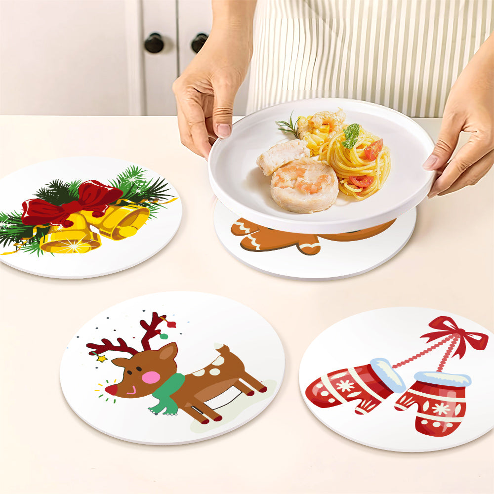 MNZ Telleruntersetzer Weihnachtsmotive (4er Set)