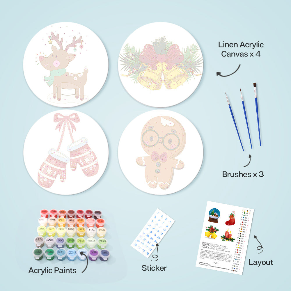 MNZ Telleruntersetzer Winterlich (4er Set)