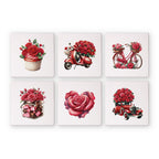 MINI MALEN NACH ZAHLEN I ROMANTIC ROSES (6er Set)