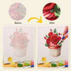 MINI MALEN NACH ZAHLEN I ROMANTIC ROSES (6er Set)