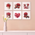 MINI MALEN NACH ZAHLEN I ROMANTIC ROSES (6er Set)
