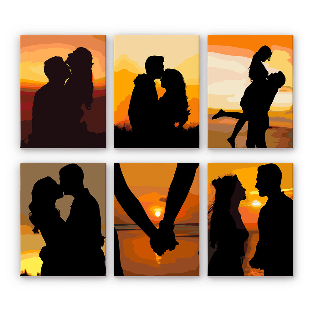 MINI MALEN NACH ZAHLEN I LOVE STORY (6er Set)