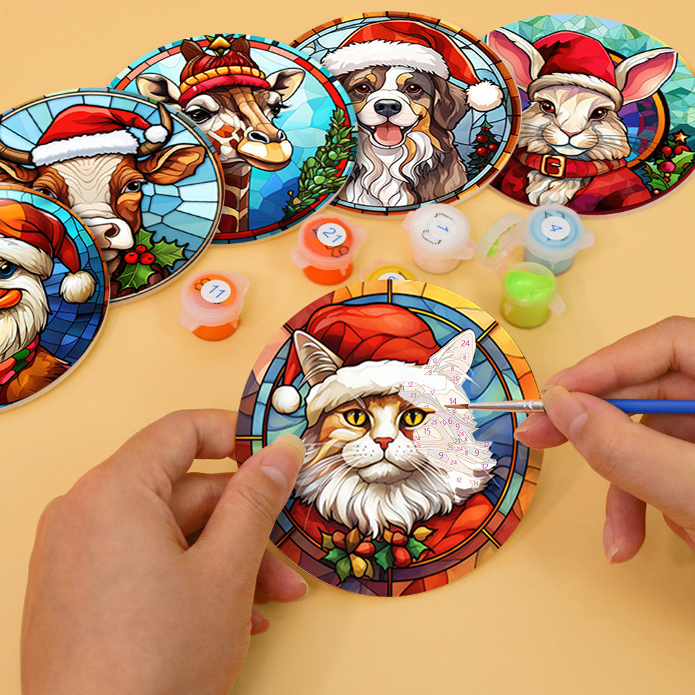 MNZ Dessous de verre Animaux de Noël (lot de 6)