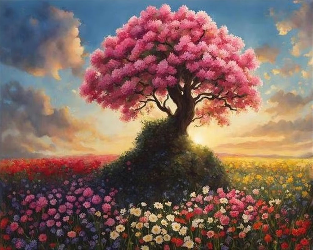 DIAMOND PAINTING I BLÜTENTRAUM IM ABENDLICHT