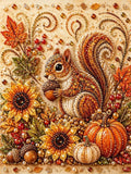 PEARL PAINTING I EICHHÖRNCHEN IM GOLDENEN HERBST