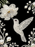 PEARL PAINTING I KOLIBRI IM WEISSEN BLÜTENGLANZ