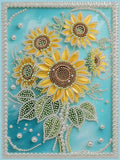 PEARL PAINTING I SONNENBLUMEN IM TÜRKISGLANZ