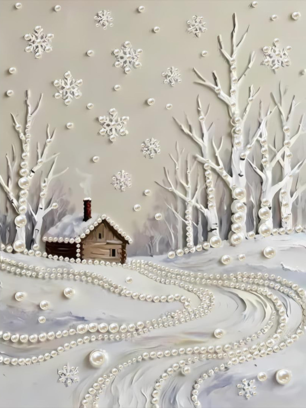 PEARL PAINTING I WINTERSTILLE AN DER WALDHÜTTE