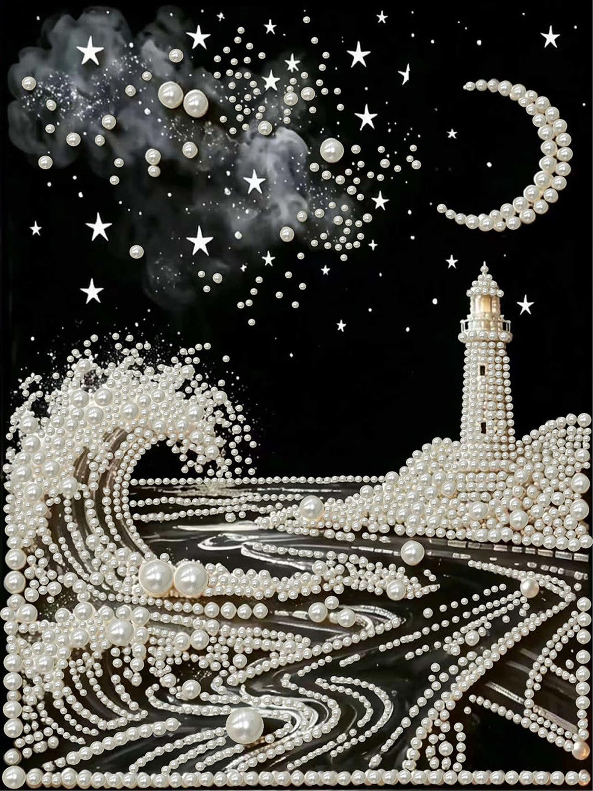 PEARL PAINTING I LEUCHTTURM UNTER DEM STERNENHIMMEL