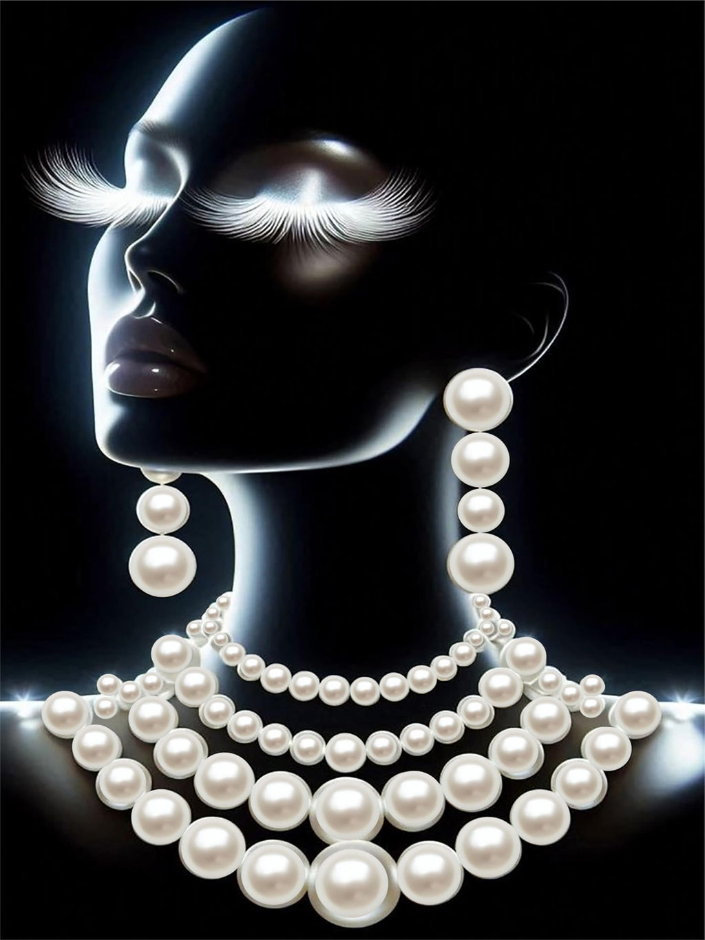 PEARL PAINTING I ELEGANZ IN SCHWARZ UND PERLEN