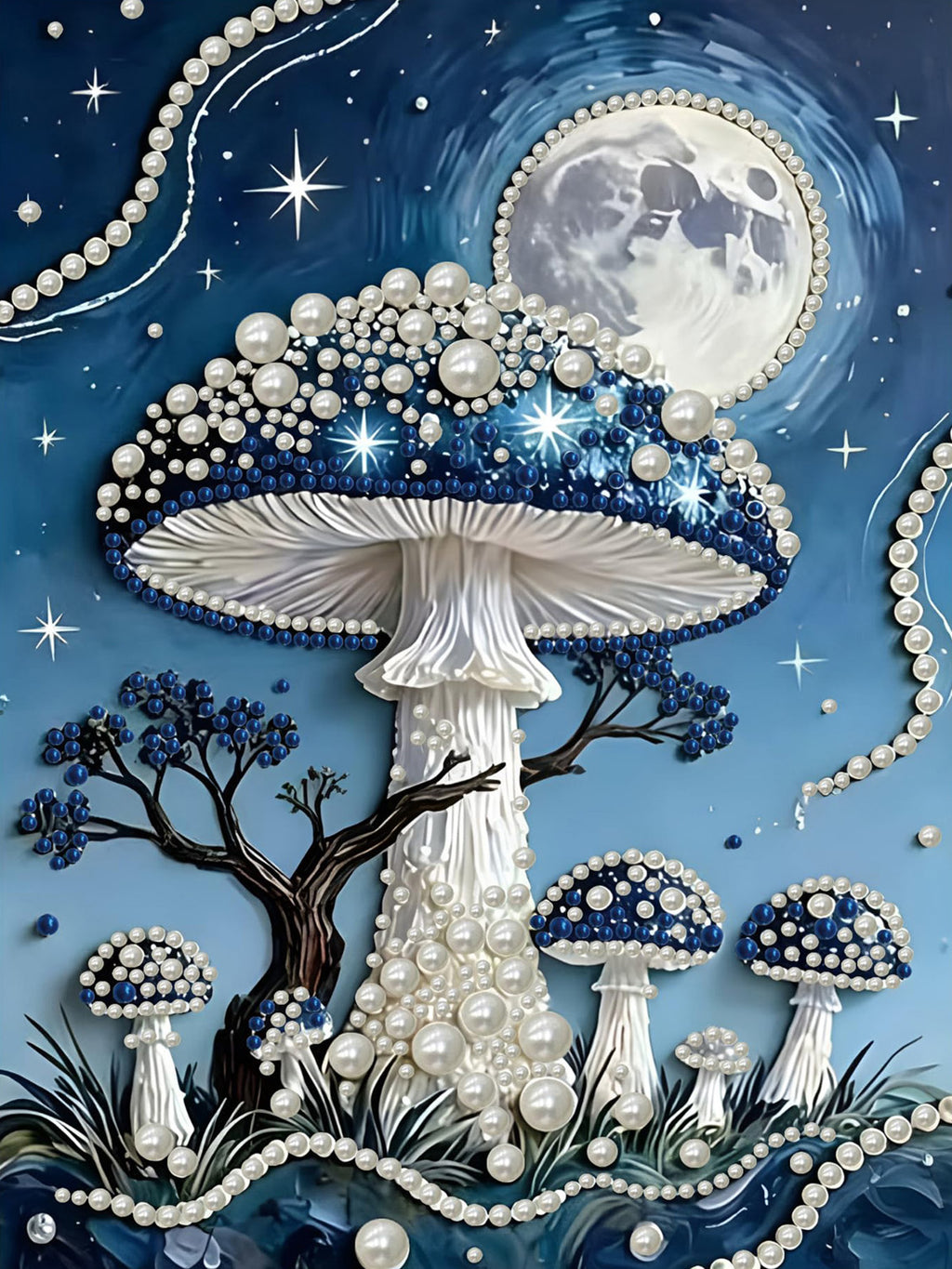 PEARL PAINTING I MAGISCHER PILZWALD IM MONDSCHEIN