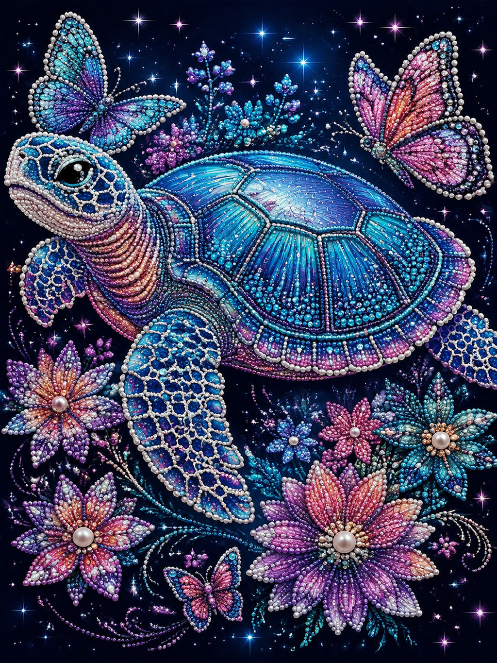 PEARL PAINTING I SCHILDKRÖTE IM STERNENGARTEN