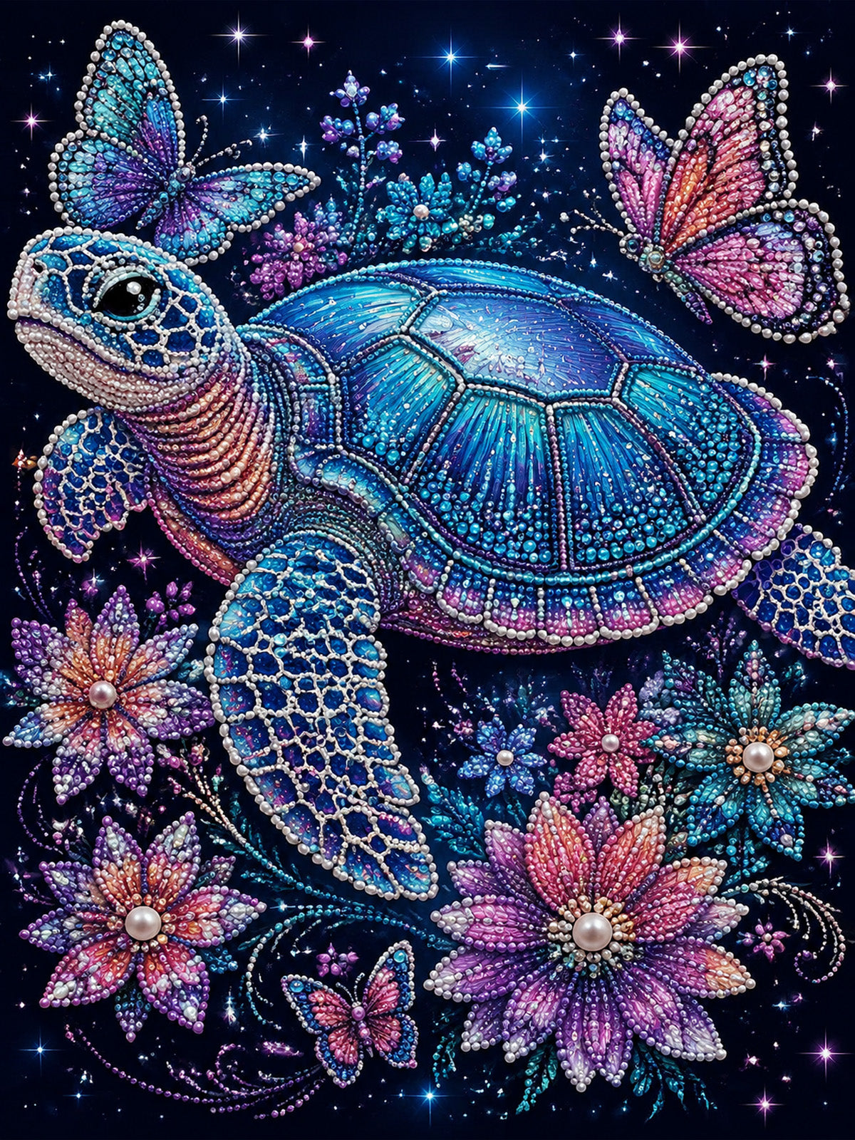 PEARL PAINTING I SCHILDKRÖTE IM STERNENGARTEN