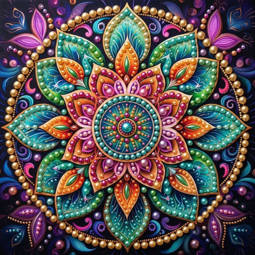 PEARL PAINTING I MANDALA DER LEUCHTENDEN FARBEN