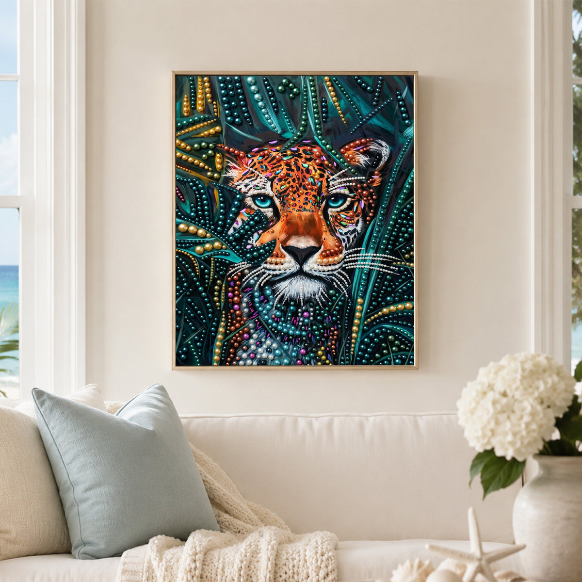 PEARL PAINTING I WILDKATZE IM DSCHUNGELGLANZ
