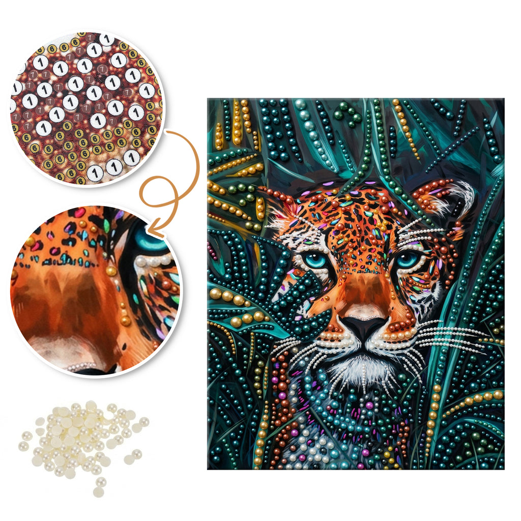 PEARL PAINTING I WILDKATZE IM DSCHUNGELGLANZ