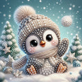 PEARL PAINTING I KLEINER WINTERPINGUIN