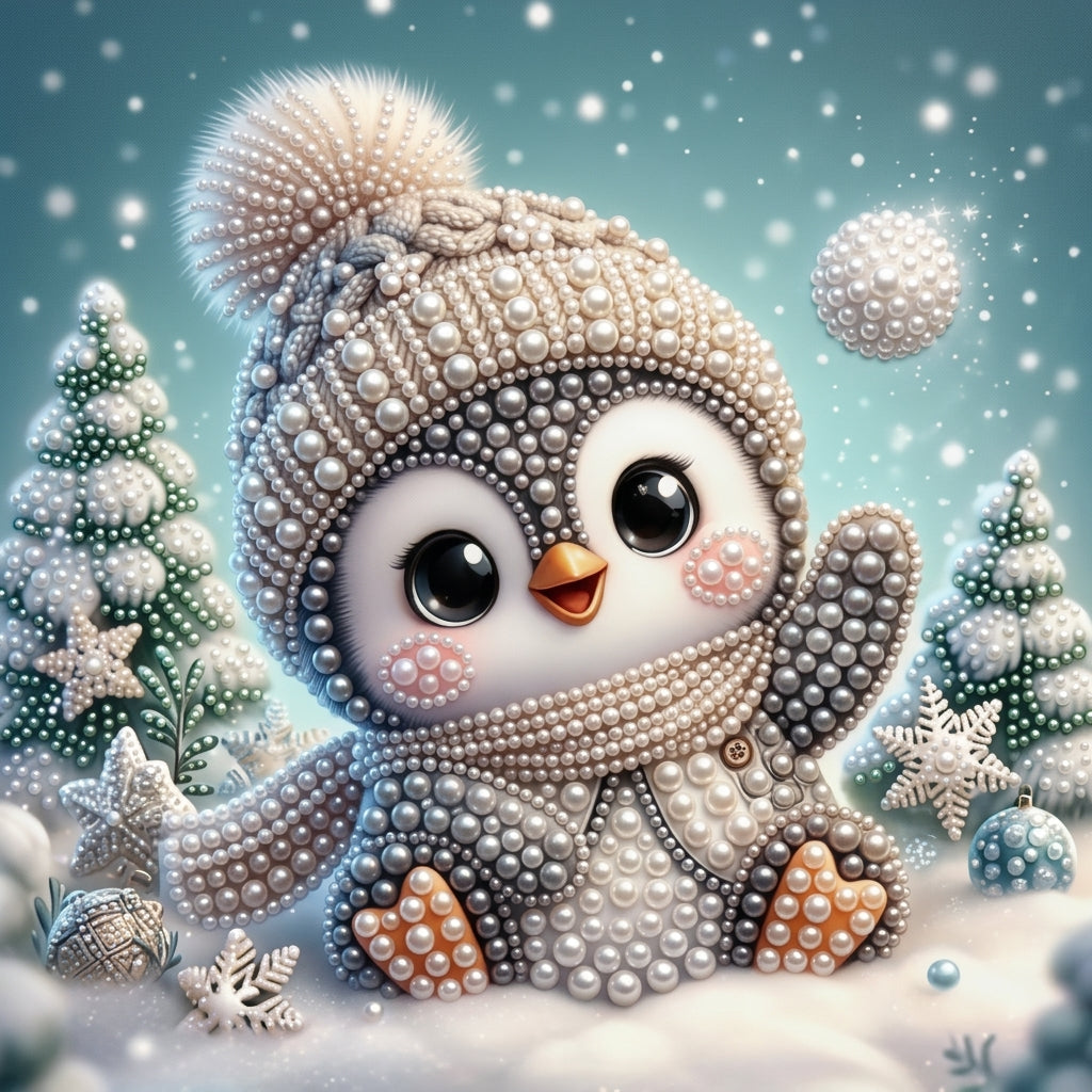 PEARL PAINTING I KLEINER WINTERPINGUIN