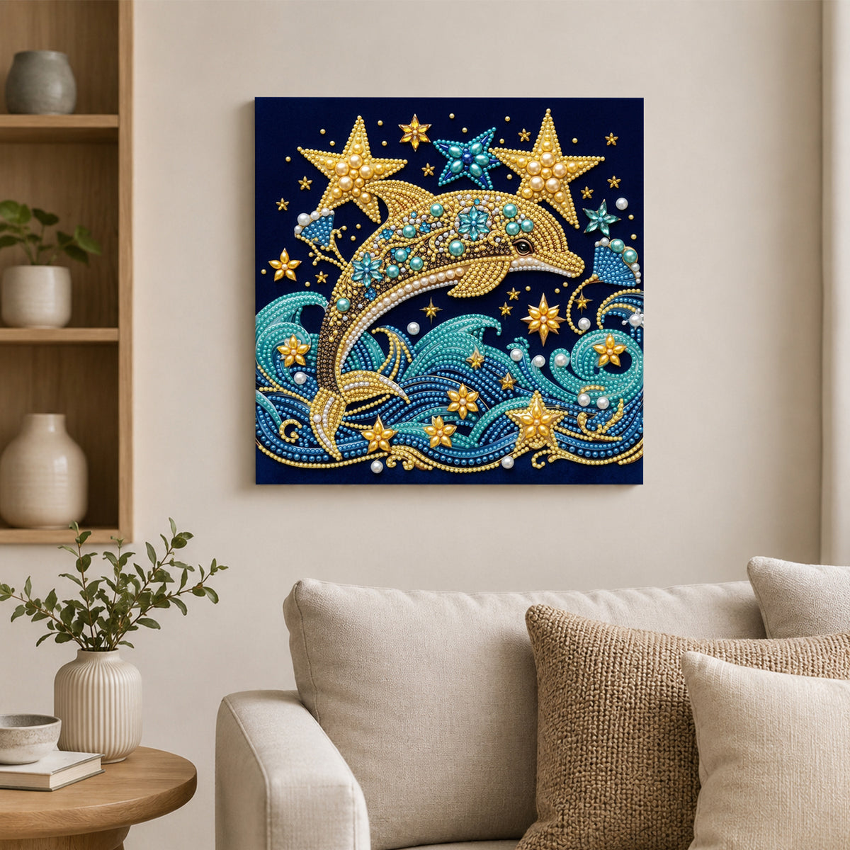 PEARL PAINTING I GOLDENER DELFIN