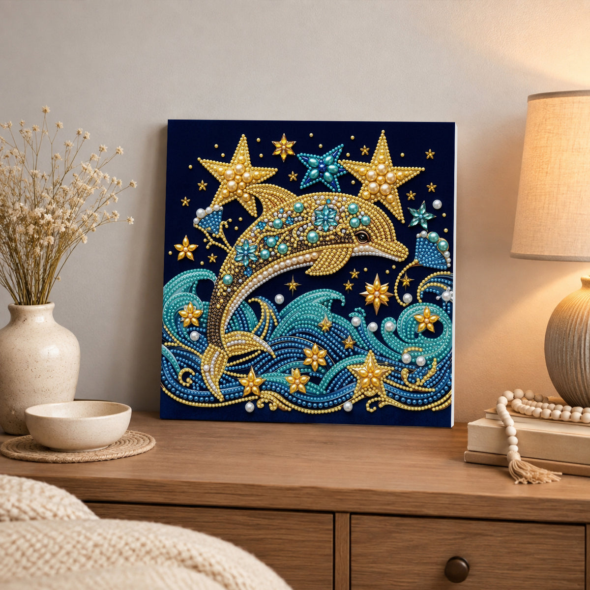 PEARL PAINTING I GOLDENER DELFIN