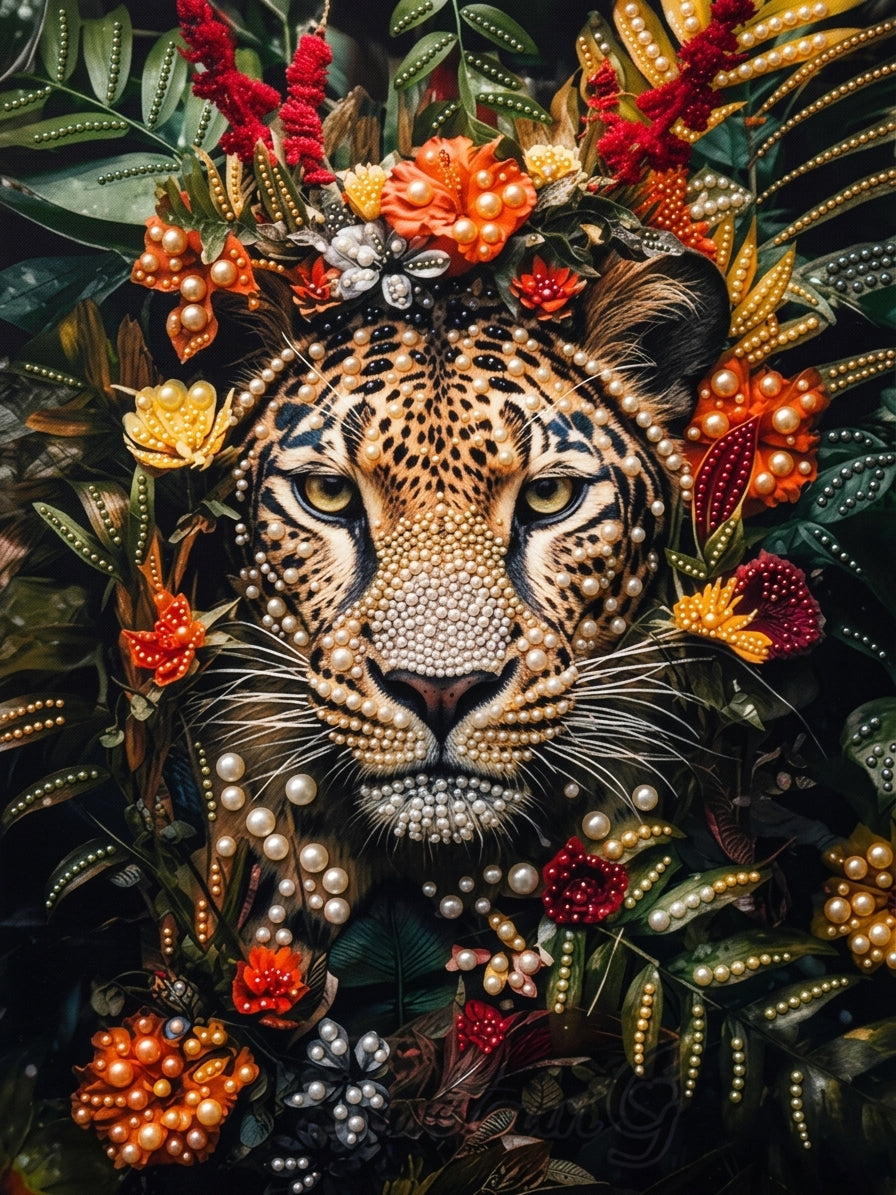 PEARL PAINTING I WILDKATZE IN DER TROPIC