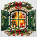PEARL PAINTING I WEIHNACHTSFENSTER IM KERZENSCHEIN