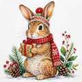 PEARL PAINTING I KLEINER HASE MIT WEIHNACHTSGESCHENK