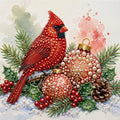 PEARL PAINTING I ROTER KARDINAL IM FESTTAGSSCHMUCK