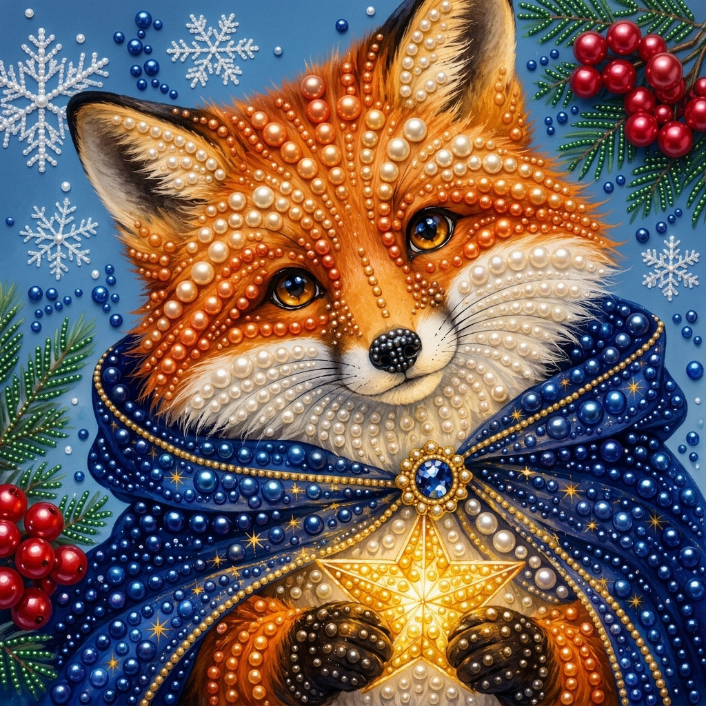 PEARL PAINTING I STERNENFUCHS IM BLAUEN WINTERMANTEL