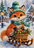 PEARL PAINTING I WINTERFUCHS AUF GESCHENKESCHLITTEN