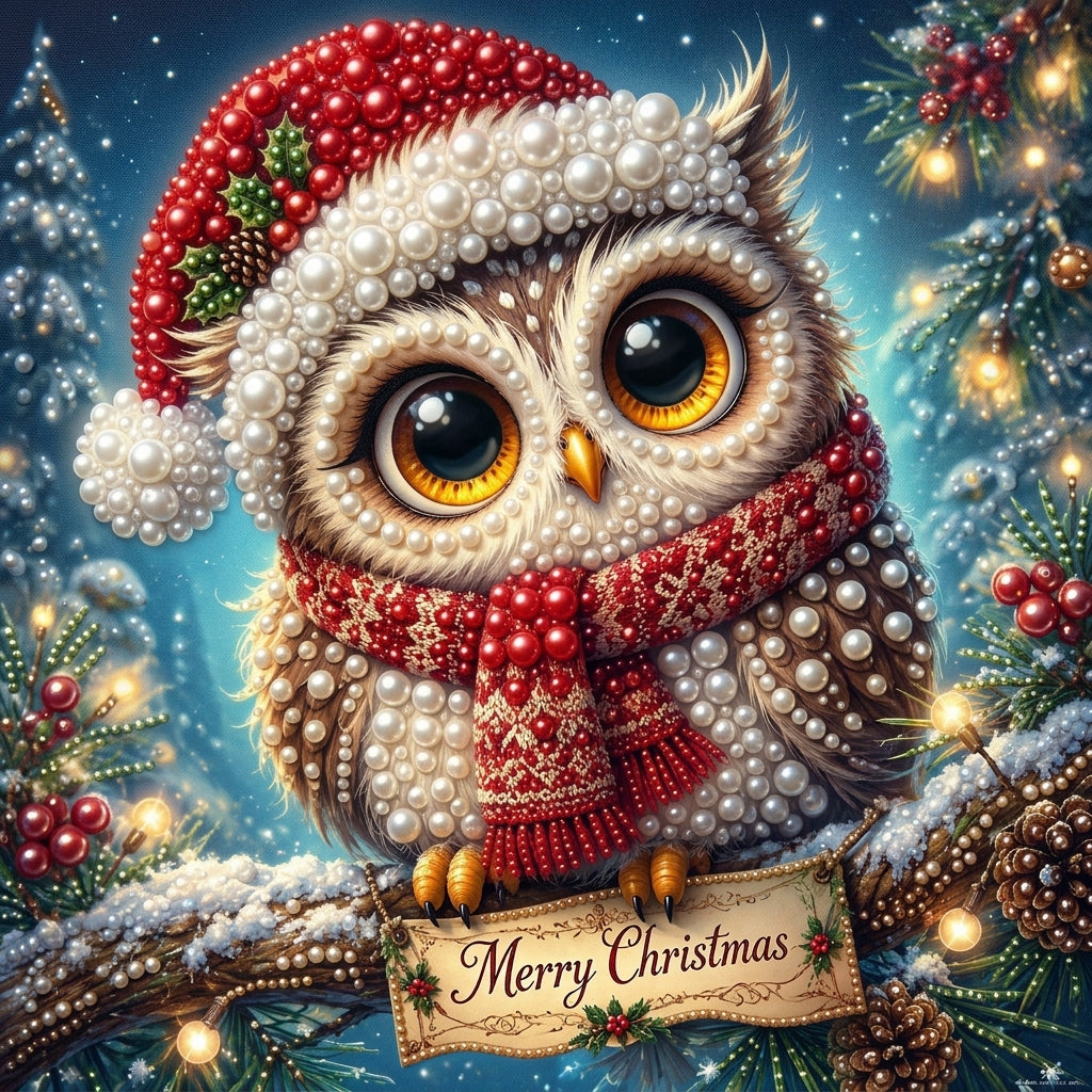 PEARL PAINTING I WEIHNACHTSGRÜSSE DER KLEINEN EULE