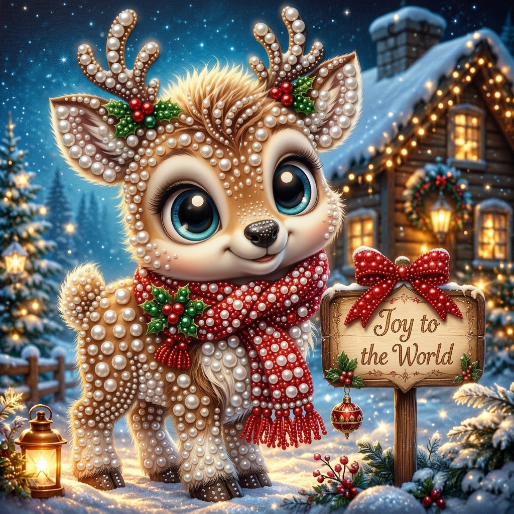 PEARL PAINTING I KLEINES RENTIER VOLLER WEIHNACHTSFREUDE