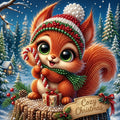 PEARL PAINTING I EICHHÖRNCHEN MIT ZUCKERSTANGE